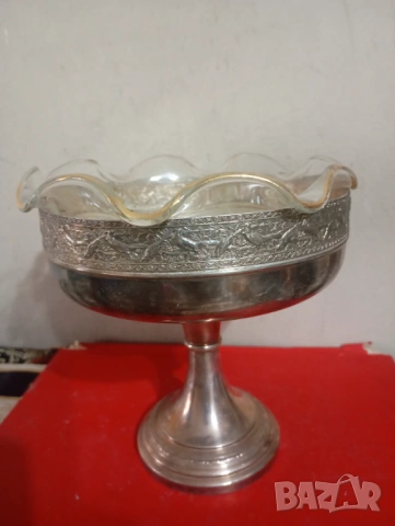 Посребрена купа, фруктиера арт деко