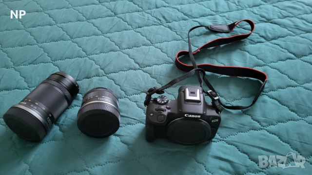 фотоапарат Canon EOS R50 + обектив Canon RF-S 18-45mm + обектив Canon RF-S 55-210mm f/5-7.1 IS STM, снимка 2 - Фотоапарати - 52646321