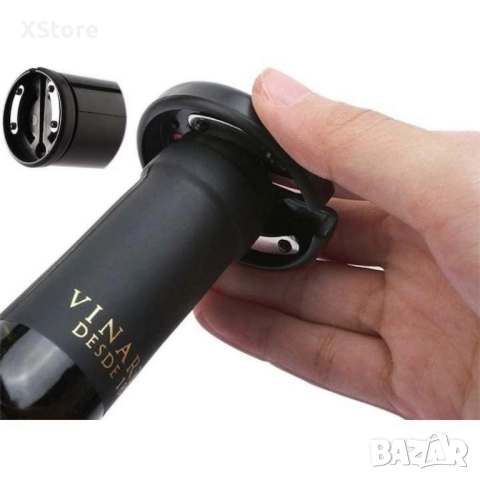 Комплект електрическа отварачка за вино, автоматичен тирбушон, AA батерия, снимка 8 - Аксесоари за кухня - 52543535