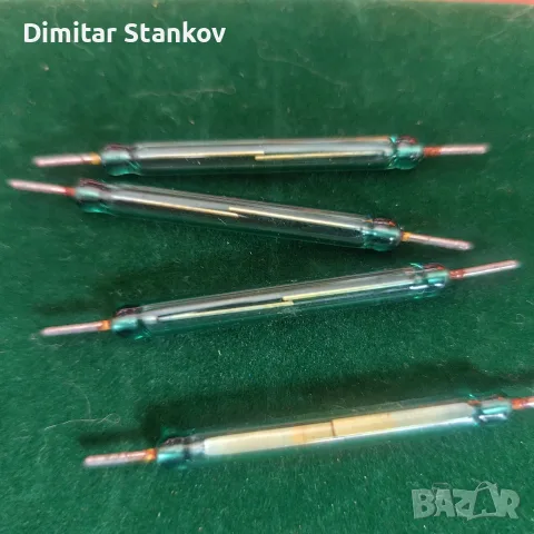 Рид ампула-контакт,с 1 нормално отворен контакт тяло d5.0x47mm,L=66mm, снимка 2 - Друга електроника - 56224025