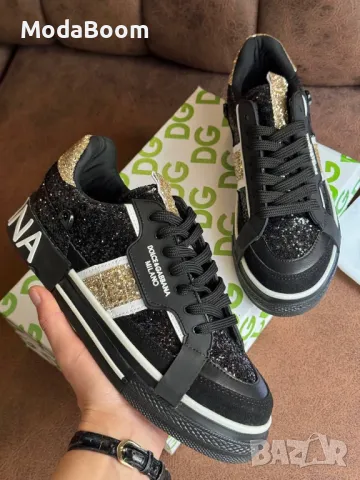 Dolce & Gabbana черни дамски маратонки , снимка 2 - Маратонки - 48251029