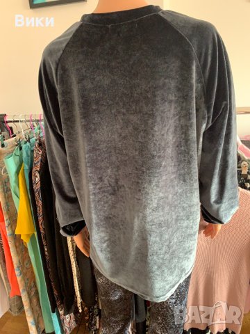 Плюшена дамска блуза размер ХЛ, снимка 5 - Блузи с дълъг ръкав и пуловери - 40645972