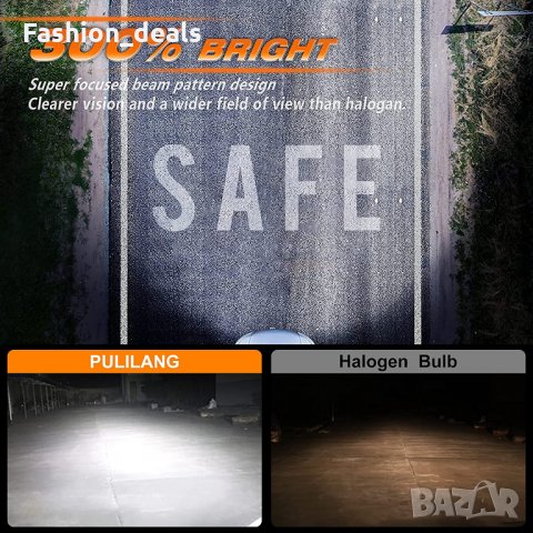 Нови LED крушки за фарове дълги светлини Супер ярки студено бяло ксенонови комплект 2 лампи, снимка 6 - Аксесоари и консумативи - 35612733