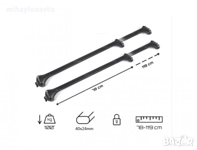 Напречни греди MODULA OVAL BAR за стандартни покривни релси, снимка 3 - Аксесоари и консумативи - 31464630