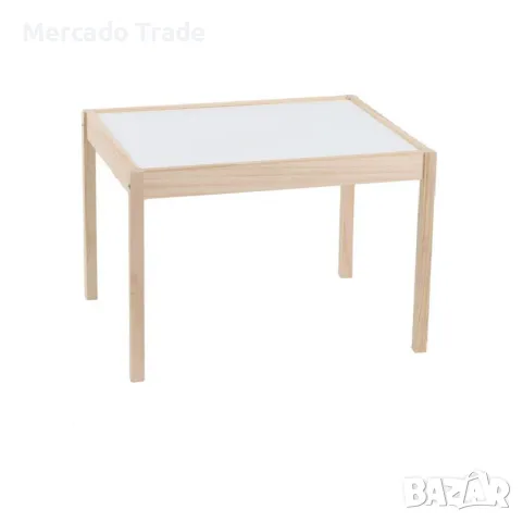 Комплект детска масичка и стол Mercado Trade, За деца, Дърво, Бял, снимка 3 - Мебели за детската стая - 48868167