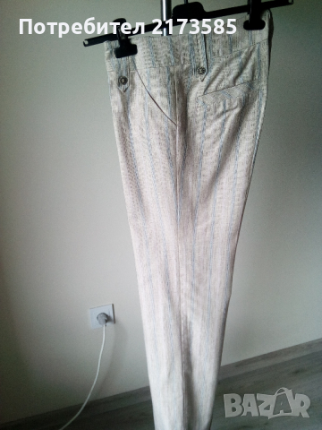 Дамски ленен панталон, снимка 4 - Панталони - 44759428