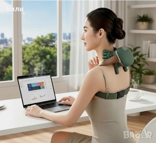 4D безжичен масажор за врат и рамене, снимка 5 - Друга електроника - 53194286