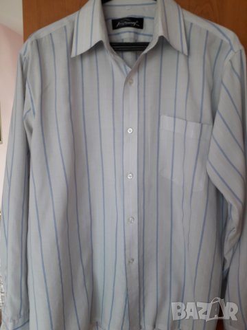 Мъжка риза дълъг ръкав светлосиня, снимка 3 - Ризи - 29162777