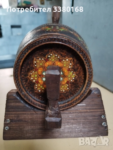 малко битово буренце пирографирано, снимка 3 - Форми - 52832186