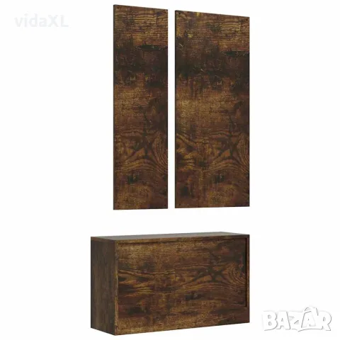 vidaXL 3-в-1 портманто, опушен дъб, инженерно дърво, снимка 6 - Портманта - 56147088