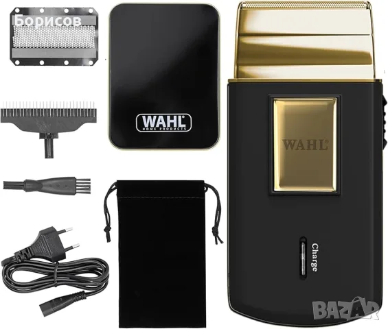 КОМПАКТНА ЕЛЕКТРИЧЕСКА САМОБРЪСНАЧКА Wahl Travel Shaver Gold Edition, снимка 2 - Електрически самобръсначки - 55851520