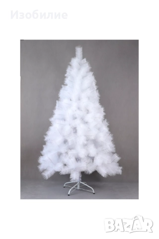 Коледна Снежно бяла или зелена елха с шишарки + пласмасова стойка  ТОП ПРЕДЛОЖЕНИЕ, снимка 18 - Декорация за дома - 52386757