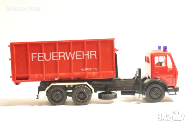 HERPA H0 1/87 MERCEDES КАМИОН МОДЕЛ САМОСВАЛ ПОЖАРНА , снимка 5 - Колекции - 51065599