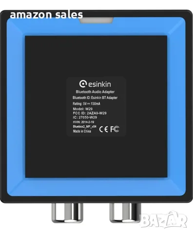 Безжичен Bluetooth аудио приемник Esinkin за стрийминг на музика, снимка 9 - Bluetooth тонколони - 56260234