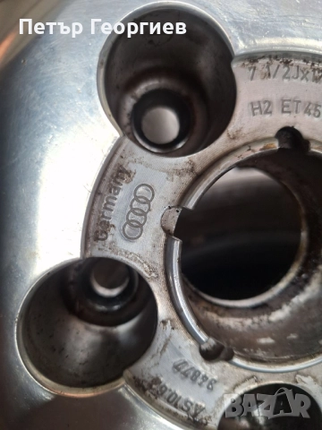  ОРИГИНАЛНИ АЛУМИНИЕВИ ДЖАНТИ  АУДИ  -5x112x57-17цола, снимка 7 - Гуми и джанти - 52972309