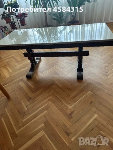 Холова маса с мраморен плот, снимка 2 - Маси - 53888251