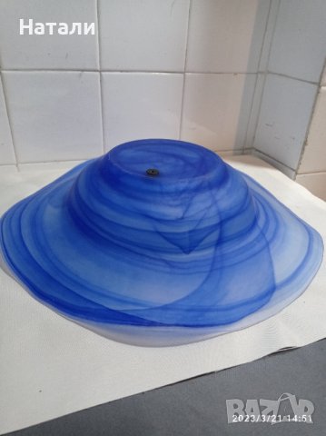 стъклена купа синя 297, снимка 2 - Декорация за дома - 40094848