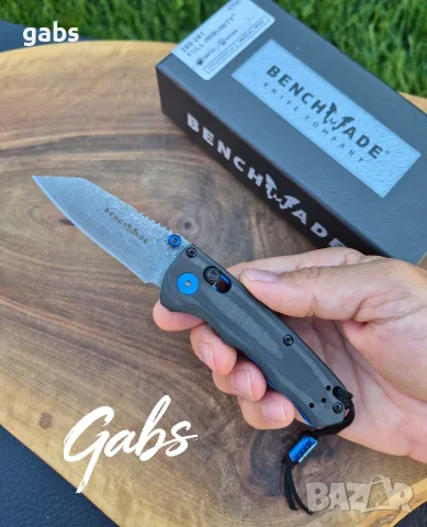 Сгъваем нож Benchmade Full Immunity 290-241 Gold Class,CPM Damaskus,Carbon, снимка 13 - Ножове - 55742947