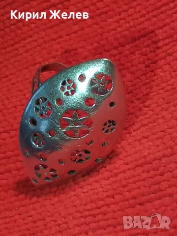 СТАР АЖУРЕН АР НУВО СТИЛ СРЕБЪРЕН ПРЪСТЕН ВИСОКА ПРОБА СРЕБРО РЕГУЛИРУЕМ БИЖУ РЪЧНА АРТ РАБОТА 46799, снимка 14 - Антикварни и старинни предмети - 46419907