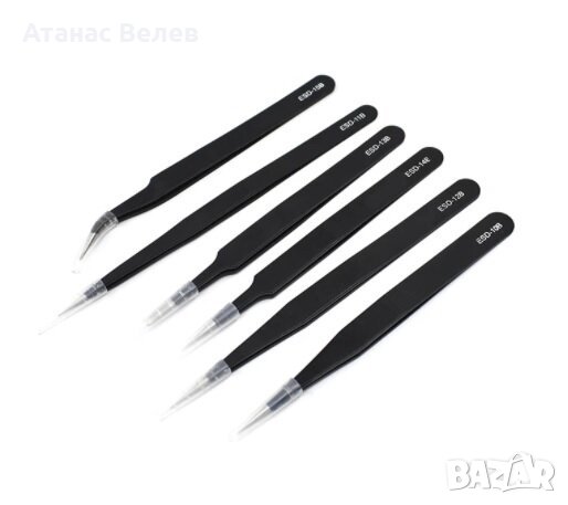 Комплект антистатични пинцети