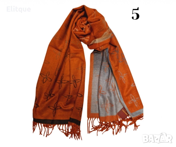 Елегантен дамски шал с изтънчен дизайн и стилни цветови комбинации, снимка 7 - Шалове - 52832268