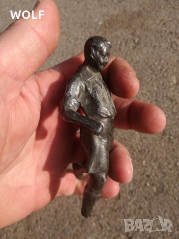 Метална фигурка от Френски часовник футболист, снимка 3 - Антикварни и старинни предмети - 30768463