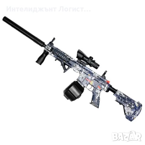 М16 Гел бластер, ръчен и автоматичен режим, два пълнителя, снимка 2 - Електрически играчки - 42781378