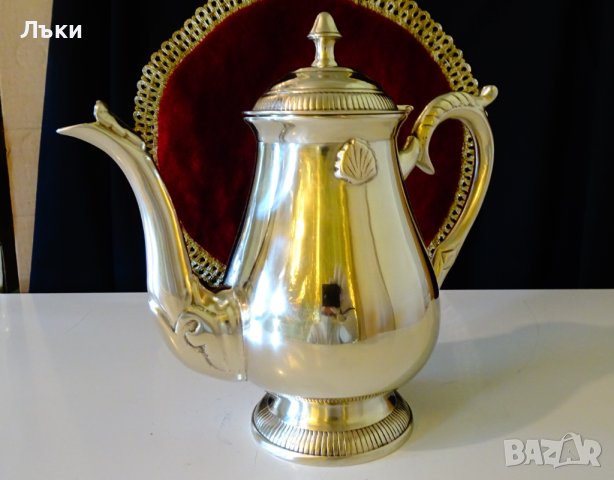 Английска кана,чайник,масивен бронз 930 гр. , снимка 3 - Антикварни и старинни предмети - 40388587