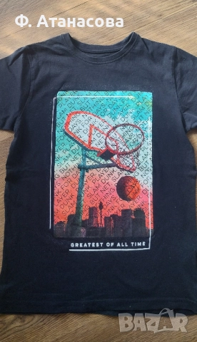 Ефектна тениска PRIMARK баскетбол, размер 140-146, 9-10 години, като нова, снимка 2 - Детски тениски и потници - 52170605