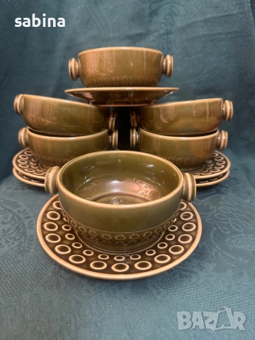 6 броя купички 350 мл с подложни чинийки, снимка 7 - Сервизи - 52864186