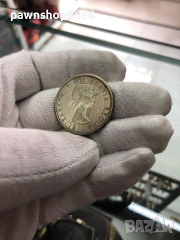 Сребърна монета Канада 50 цента, 1961, снимка 12 - Нумизматика и бонистика - 40503617