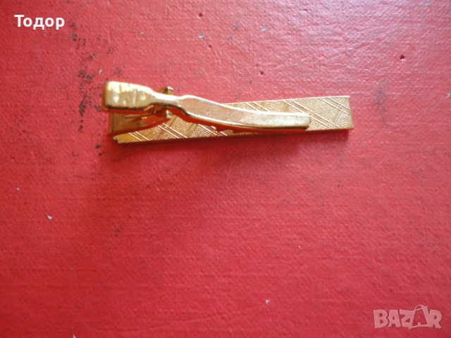 Луксозна позлатена игла щипка за вратовръзка 3, снимка 4 - Други - 53043096