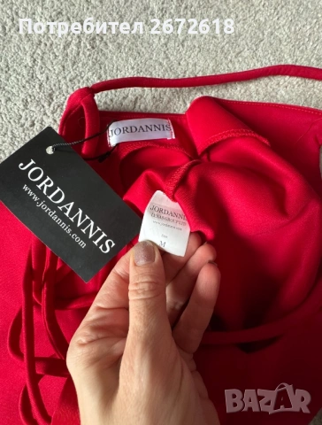 Червена еластична рокля , снимка 4 - Рокли - 53087345