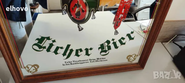 Ретро огледална табела на Licher Bier, снимка 5 - Антикварни и старинни предмети - 49077178