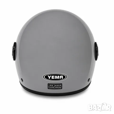 Отворена мото каска YEMA ECE R22.06 сиво, снимка 2 - Аксесоари и консумативи - 55865706
