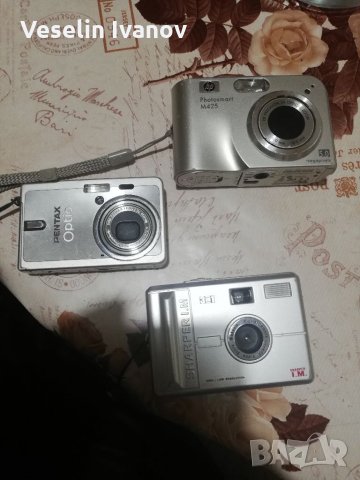3 броя фотоапарати Pentax, Hp, Sharper, снимка 1 - Фотоапарати - 35193709
