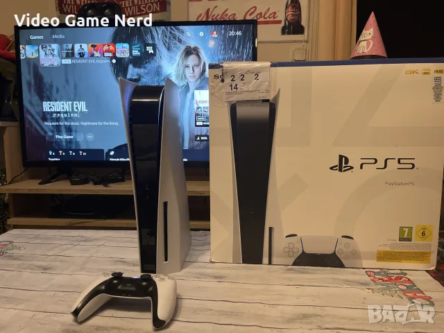 PS5 1TB + контролер + кутия | Идеално състояние | Само РАЗМЯНА