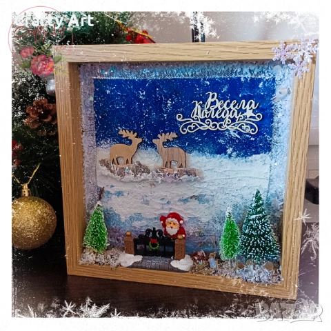 Коледна 3D рамка с Led осветление , снимка 2 - Декорация за дома - 51955901