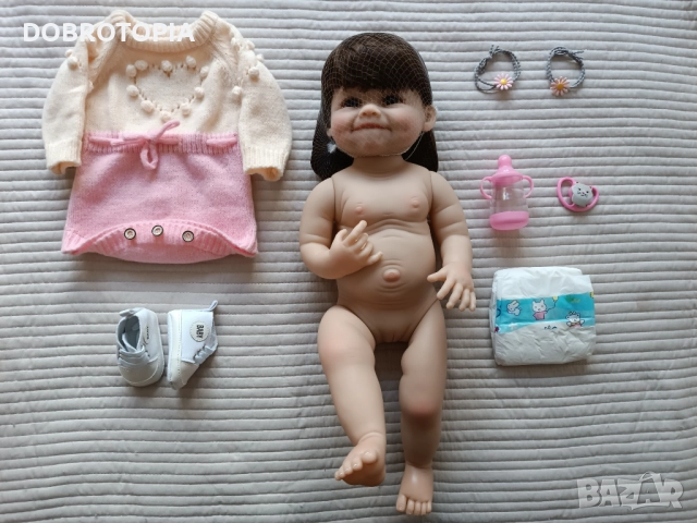 Реборн кукла 50 см – реалистична винилова кукла идеална за подарък, снимка 2 - Кукли - 52387807