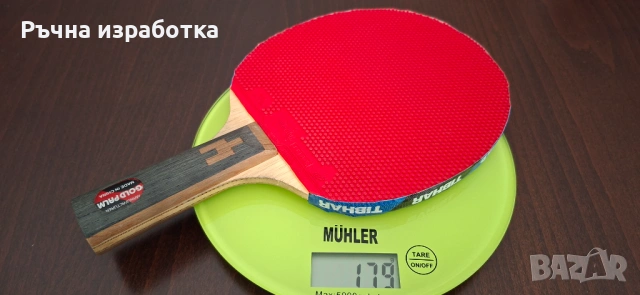 palio gold palm хилка за тенис на маса дърво ракета блейд острие гуми, снимка 2 - Тенис - 53929395