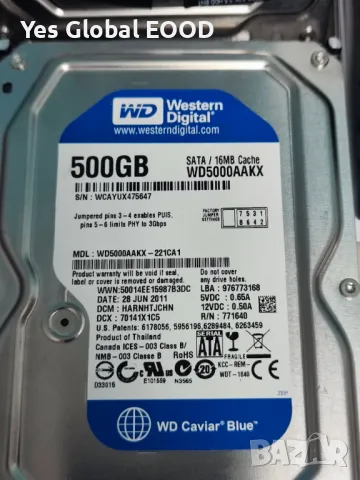 WD GREEN/BLUE/ENTERPRISE HDD 3.5 500GB - / Хард диск за компютър, снимка 5 - Твърди дискове - 48674309