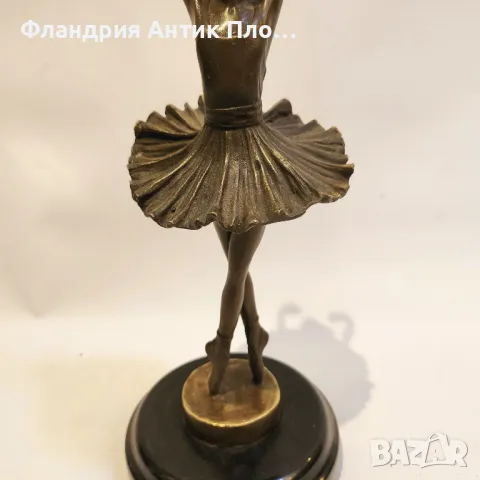 Бронзова скулптура на балерина, снимка 3 - Декорация за дома - 49099381