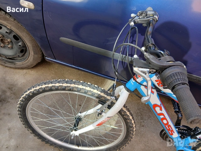 Детски велосипед Крос 24 цола, отличен, за дете 9/12г., снимка 3 - Велосипеди - 54180226