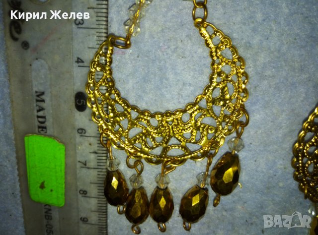 ПОЗЛАТЕНИ АЖУРНИ ФИЛИГРАНЕН СТИЛ ВИНТИДЖ ОБЕЦИ от БЛАГОРОДНА НЕРЪЖДАЕМА СТОМАНА 38924, снимка 7 - Обеци - 42088859