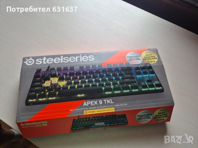 Геймърскa клавиатура SteelSeries Apex 9 TKL, черен, снимка 8 - Клавиатури и мишки - 51869076