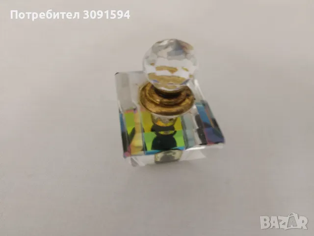 Старо  колекционерско кристално шише за парфюм , снимка 7 - Антикварни и старинни предмети - 49708319