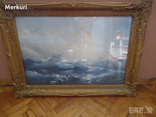 Красива литография ”Корабокрушение”, снимка 10 - Антикварни и старинни предмети - 34141078