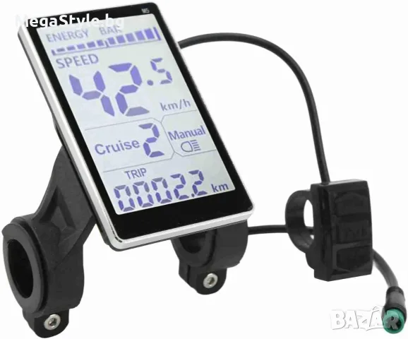 M5 LCD Премиум Дисплей за Електрически Велосипеди и Скутери (5-Pin, 24V-60V)