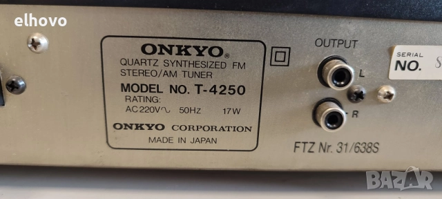 Стерео тунер Onkyo T-4250, снимка 5 - Ресийвъри, усилватели, смесителни пултове - 52704980