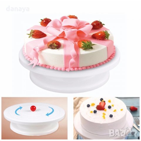342 Въртяща стойка за торта поставка за декорация на сладкиши, снимка 6 - Съдове за готвене - 29966002